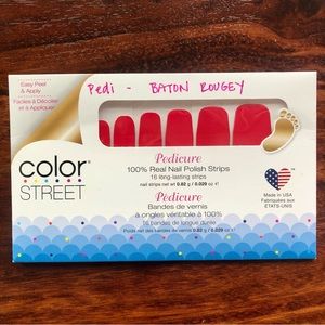 Color Street Nail Strips - Baton Rougey - Pedicure Set